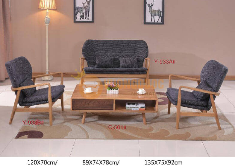 Bộ bàn ghế quán cafe gỗ sồi HOY C501-1